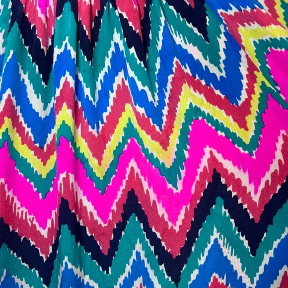 Lilly Pulitzer Women's Elsa Blouse Shirt Hearts a Flutter Chevron Vibrant Small - Picture 14 of 16